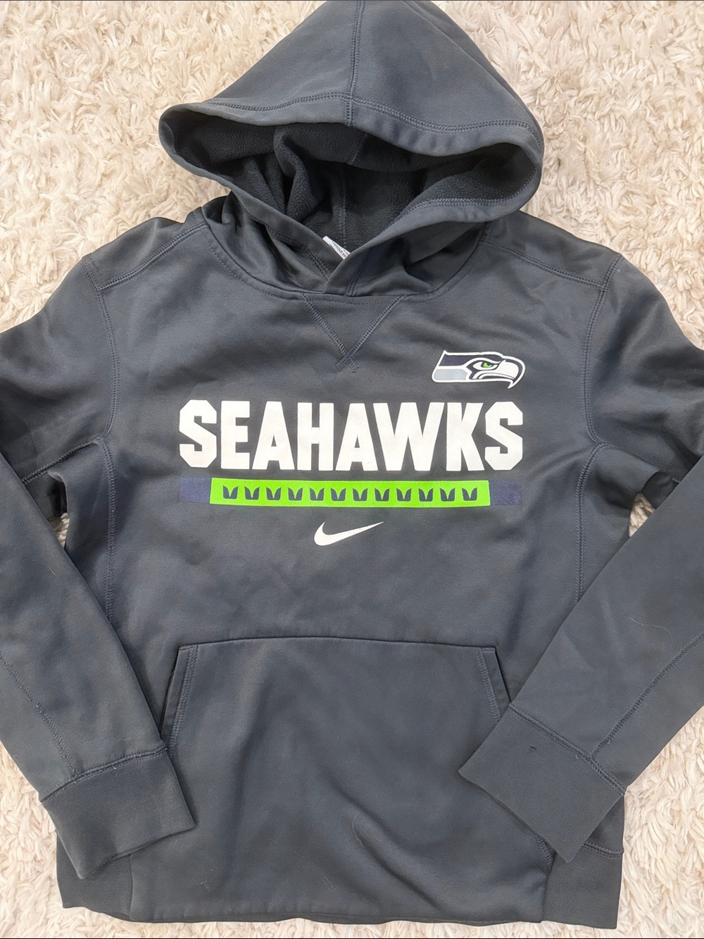 Nike Seattle Seahawks Therma-FIT Hoodie Kids M 10/12